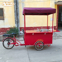 Nouveau vélo à crêpes à gaz/électrique, crêpière, vélo de rue, chariot de nourriture, livraison de nourriture, moteur à entraînement central, vélo électrique