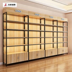 Estantes de Madera para Abarrotes JIUSHUN, Estante de Exhibición Resistente, Gabinete con Logotipo Personalizado, Estantes de Madera para Supermercados - Product Image 3