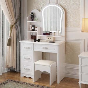 <span class=keywords><strong>Commode</strong></span> blanche <span class=keywords><strong>moderne</strong></span> de style européen à prix de gros pour adultes, avec 4 tiroirs, coiffeuse de maquillage et miroir de <span class=keywords><strong>chambre</strong></span> pour hôtels - Product Image 2