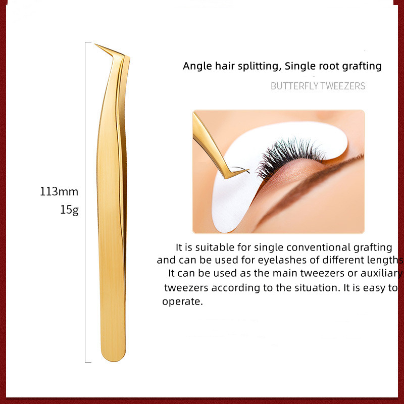 tweezers for eyelash extension fiber tip