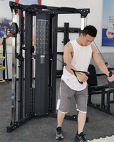 Appareil de musculation professionnel multifonctionnel réglable à double poulie pour salle de sport commerciale