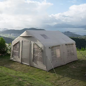 Lều cắm trại gia đình lớn 10 người, bơm hơi mở nhanh, chất liệu vải cotton, dày dặn, sử dụng được bốn mùa ngoài trời - Product Image 5