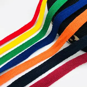 100% Cotton 0.3 mm- 50 mm Custom Color Woven Herringbone Ribbon Cotton Twill Tape