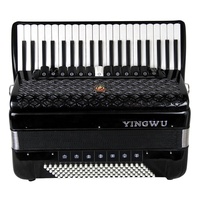 Accordéon portable professionnel Yingwu 120 basses 3 chorales mini Parrot avec clavier en bois et sangles