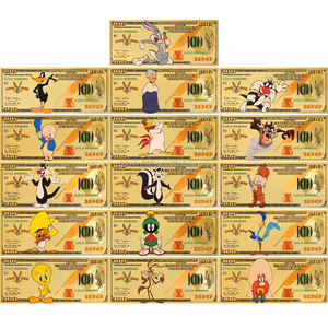 16 Banconote in Plastica con Foglia d'Oro del Cartone Animato Americano Looney-Tunes, Design Anime, per Regalo - Product Image 1