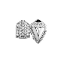 Grillz Dentaire Crocs Or avec Diamants en Plaqué Or 18 Carats Laiton Métal Oxyde de Zirconium pour Hommes