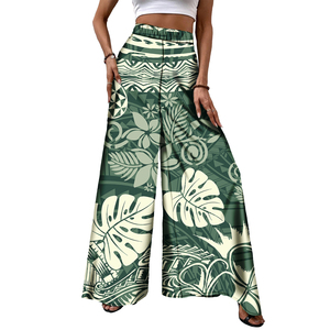 <span class=keywords><strong>Pantaloni</strong></span> da <span class=keywords><strong>Donna</strong></span> <span class=keywords><strong>con</strong></span> Stampa Tribale Samoana Polinesiana, <span class=keywords><strong>Vita</strong></span> Alta, Gamba Larga, Vestibilità Ampia, Taglie Forti - Product Image 5