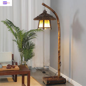 Lampes sur pied rétro tissées, pêche, table, nuit, salon de thé zen, style <span class=keywords><strong>chinois</strong></span>, salon et bureau - Product Image 2