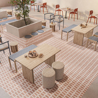 Comptoir de bar à café en bois sur mesure, vitrine à desserts en verre, étagère de boulangerie, design intérieur LED pour la décoration d'un café