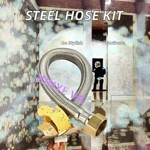 304 tuyau <span class=keywords><strong>d</strong></span>'entrée <span class=keywords><strong>d</strong></span>'<span class=keywords><strong>eau</strong></span> chaude tressé en acier inoxydable Design moderne <span class=keywords><strong>robinet</strong></span> de chauffe-<span class=keywords><strong>eau</strong></span> en laiton antidéflagrant <span class=keywords><strong>pour</strong></span> salle de bain - Product Image 3