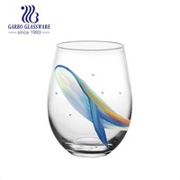 Verre à eau en forme d'œuf classique avec logo personnalisé, soufflé, vente en gros, prix bas, utilisation quotidienne, 550 ml, verre à boisson