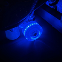 Roues de patins à roulettes en PU lumineuses auto-génératrices de lumière, lot de 4, double rangée