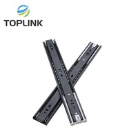 TOPLINK Rail coulissant à roulement à billes de haute qualité Rail à triple section épaissie Glissières de tiroir à fermeture en douceur silencieuses