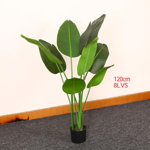 Arbre tropical artificiel avec pot, feuilles de <span class=keywords><strong>bananier</strong></span> en soie artificielle, décoration intérieure et extérieure, faux sol en plastique, STD-LRJ - Product Image 4