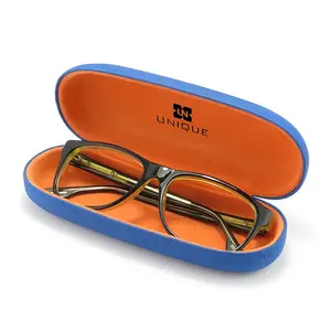 厂家批发品牌皮革硬质金属阅读光学眼镜盒定制眼镜盒