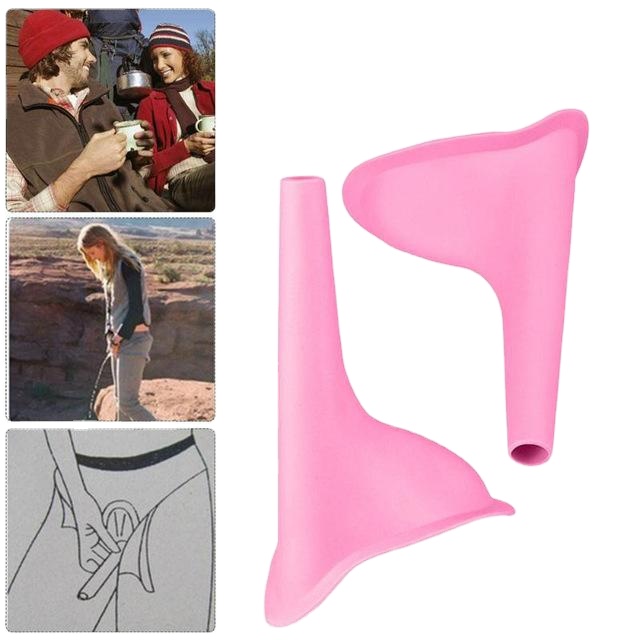 Писсуар женский из мягкого силикона, писсуар для мочеиспускания, дорожный уличный туалет для отдыха на природе, туалетный Писсуар для девушек и женщин, розовый