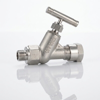 Vanne à aiguille haute pression 316SS 6000 PSI avec capuchon de test chaîné à tige non rotative, fournisseur d'usine OEM pour l'étalonnage de l'huile et du gaz