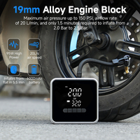CHONGTENG 6000mAh Heavy Duty Cordless Tire Inflator for Automotive & Bike - ABS Material Air Compressor