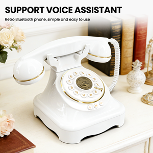 Téléphone rétro sans fil Bluetooth avec assistant vocal - Prêt à être expédié, design de bureau, couleur optionnelle/personnalisée - Product Image 2