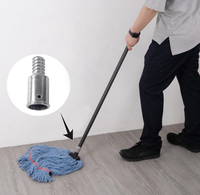Pointe filetée poignée de balai de remplacement extrémité filetée Kit de réparation de pointe Ultra filetée adaptateur de manche de balai en métal pour poteau de balai