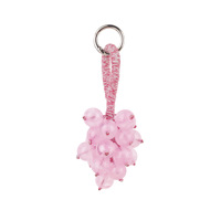 Handgeweven fruitenschelp rammelaartas om te hangen, druivendraad geluid genezend hangende bel fruit hangend ornament rugzak sleutelhanger