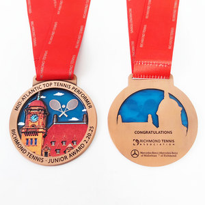 Medaglie da Calcio Personalizzate all'Ingrosso, Premi Sportivi <span class=keywords><strong>di</strong></span> Alta Qualità in Metallo per Club e Scuole con Nastro Personalizzato - Product Image 3