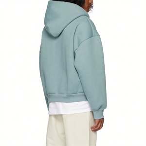 Alta calidad otoño Casual sólido personalizado propia marca Zip up sudaderas con capucha pantalones de chándal hombre conjunto chándal - Product Image 3