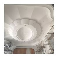 Ligne décorative ignifuge de style vintage de haute qualité panneaux de carreaux de plafond en plâtre GRG pour hôtels