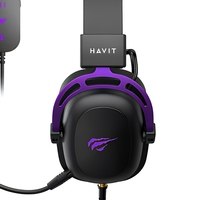 Casque Gaming Filaire Havit H2002C avec Microphone, Casque DJ pour Téléphone Supra-Auriculaire Compatible PS4/PS5