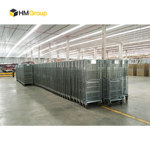 4 جوانب شبكة سلكية لوجستية قابلة للطي نقل معدن صلب إطار قفص أمان متداخل - Product Image 2