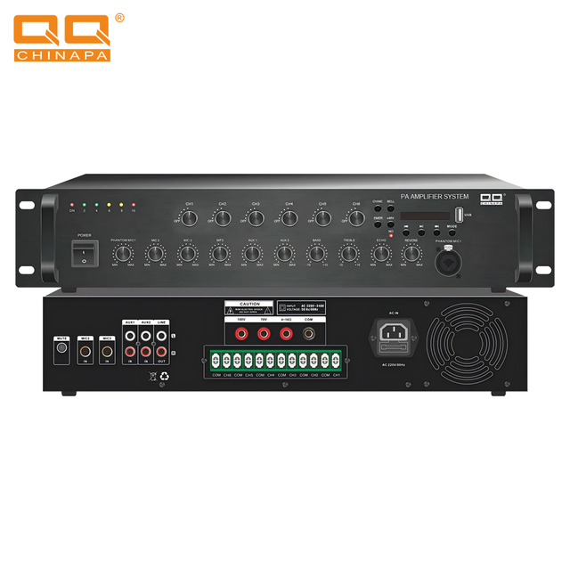 Professional 150W Rack Mount Power PA Amplifier with Bluetooth USB for Commercial Audio Projects