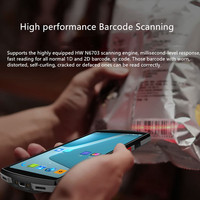 Terminal Portátil Robusto 5G con Android 13, Escáner de Código de Barras PDA para Almacén