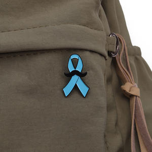 Regalos de Acción de Gracias Cinta de Barba Azul Psicología Broche de esmalte Esmalte duro Insignias de voluntarios Aleación de zinc Pin de solapa de metal de fundición - Product Image 3