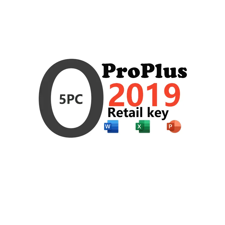 Activation en ligne officielle originale 100% OFF 2019 pro plus clé 5pc OFF 2019 pro plus clé de vente au détail clé 5pc