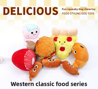 Jouet pour chien durable, résistant aux morsures, en peluche mignonne, en forme de hamburger, jouet sonore interactif pour races moyennes à grandes, parfait