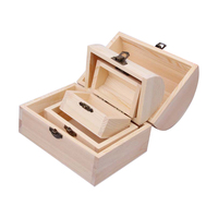 Mini boîte pirate pour enfants, petites boîtes coffre au trésor en bois non fini