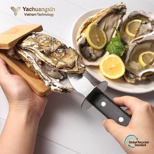 Cuchillo para ostras de acero inoxidable con estuche de madera, herramienta de cocina para acampar, para abrir conchas, uso para adultos - Product Image 5