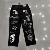 MIXED EMOTION Fashion New Graffiti Straight Leg Men's and Women's Jeans Wholesale
