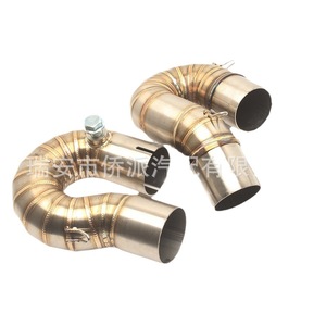 Tubo de Escape para Honda Cbr1000r, Sección Media de 51 mm, Forma de S, Acero Inoxidable, Curvado con Abrazadera, Aislamiento Térmico, Uso Todoterreno - Product Image 5
