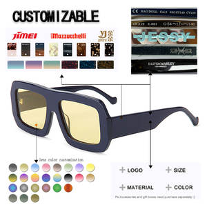 Lunettes de soleil polarisées unisexes à monture carrée intégrale, verres marron, légères, grande monture, personnalisables pour la conduite – Prix usine - Product Image 2