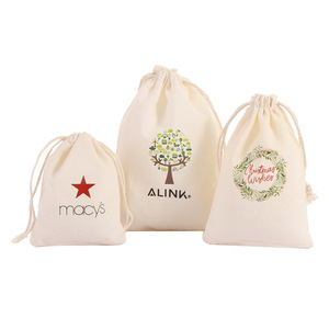 Luxury Business Vintage Fashion Personalized Organic Cotton <b>Drawstring</b> Packing/Shoe Dust Bag with Custom Logo Reusable Portable - Product Image 2