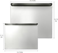 Grandes planches à découper en acier inoxydable avec rebord, tapis de pétrissage, planches à découper métalliques pour viande, fruits, légumes