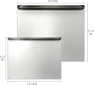 Grandi Taglieri in Acciaio Inossidabile con Bordo Rialzato, Tappetini <span class=keywords><strong>per</strong></span> <span class=keywords><strong>Impastare</strong></span>, <span class=keywords><strong>Tagliere</strong></span> in Metallo <span class=keywords><strong>per</strong></span> Carne, Frutta, Verdura - Product Image 3