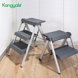 Kangyale <span class=keywords><strong>บันได</strong></span>พับได้3ขั้น, <span class=keywords><strong>บันได</strong></span>อะลูมิเนียมอเนกประสงค์แบบพกพา - Product Image 6