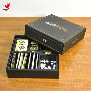 Luxury Custom Environmentally Friendly Recyclable Black Plastic Blister Board Game Tray For Board Game Accessories