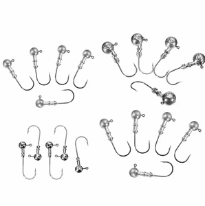 Têtes de jig en métal pour leurres de pêche, pièces solides - Product Image 1