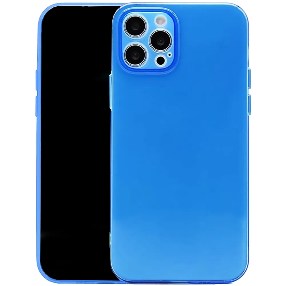 Capa de TPU fluorescente transparente transparente para o celular iPhone 15 14 13 12 11 Pro Max