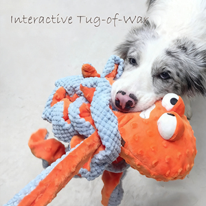 Sert peluş köpek oyuncaklar büyük interaktif Pullable ve römorkör savaş büyük ahtapot gıcırtılı Doggie oyuncak onları büyük köpekler için meşgul tutmak - Product Image 5
