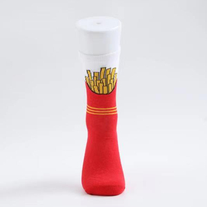 <span class=keywords><strong>Chaussettes</strong></span> pour femme au design amusant et mignon, motif frites et chips populaires, personnalisables - Product Image 1