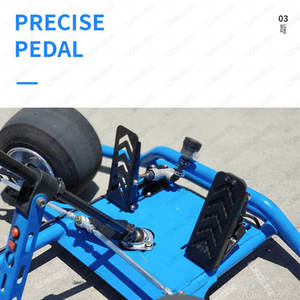 Carrito de Derrape Clásico Azul 200CC, Motor de Gasolina de 4 Tiempos, Chasis de Acero, Frenos de Disco Hidráulicos, Ruedas de 5 Pulgadas, Transmisión por Cadena, Uso en Exteriores, <span class=keywords><strong>Go</strong></span>-Kart - Product Image 3